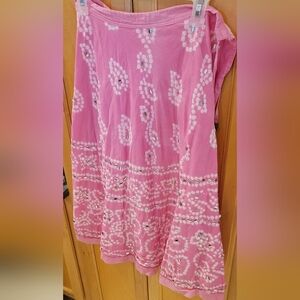 Pink Embellished Women's Skirt